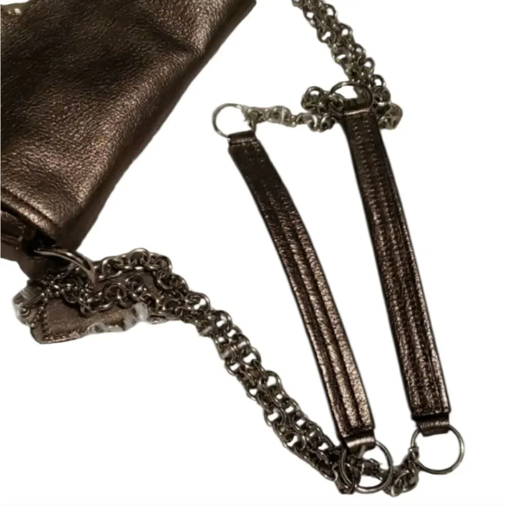 Coach Gunmetal Metallic Chelsea Bag